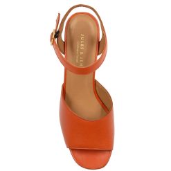 Sandales | JULES & JENN Sandales Plateforme Cuir Orange