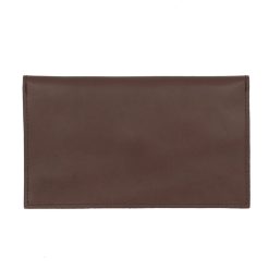 Petite Maroquinerie | JULES & JENN Pochette Enveloppe Cuir Upcycle Marron