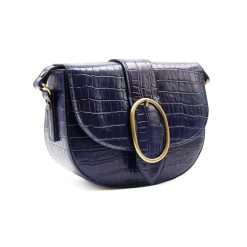 Sacs A Main | JULES & JENN Sac Boucle Cuir Imprime Bleu Bleu Marine