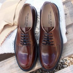 Mocassins & Derbies | JULES & JENN Derbies Cuir Brillant Cognac