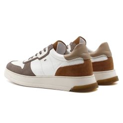 Baskets | JULES & JENN Baskets Leo Cuir Blanc Camel Blanc/Camel