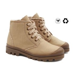 Bottines & Bottes | JULES & JENN Bottines Crantees Toile Recyclee Camel