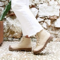 Bottines & Bottes | JULES & JENN Bottines Crantees Toile Recyclee Camel