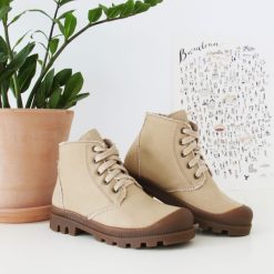 Bottines & Bottes | JULES & JENN Bottines Crantees Toile Recyclee Camel