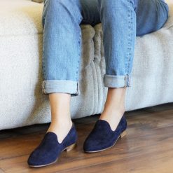 Ballerines & Slippers | JULES & JENN Slippers Classiques Daim Bleu