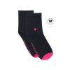 Chaussettes | JULES & JENN Chaussettes Coeur Noir Fushia