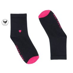 Chaussettes | JULES & JENN Chaussettes Coeur Noir Fushia