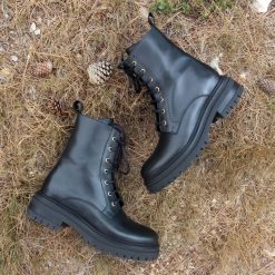 Bottines & Bottes | JULES & JENN Bottines Ranger Crantees Cuir Noir