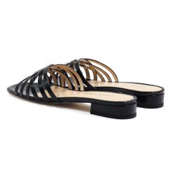 Sandales | JULES & JENN Mules Plates Brides Cuir Noir