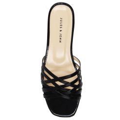 Sandales | JULES & JENN Mules Plates Brides Cuir Noir