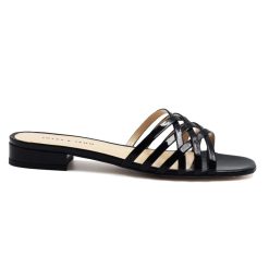 Sandales | JULES & JENN Mules Plates Brides Cuir Noir