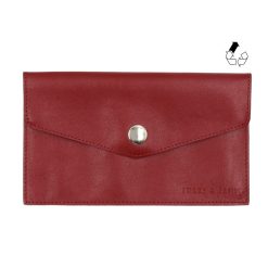 Petite Maroquinerie | JULES & JENN Pochette Enveloppe Upcycle Fonce Rouge