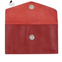 Petite Maroquinerie | JULES & JENN Pochette Enveloppe Upcycle Fonce Rouge