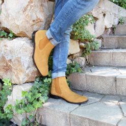 Boots | JULES & JENN Chelsea Boots Cuir Daim Camel