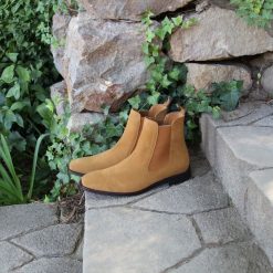 Boots | JULES & JENN Chelsea Boots Cuir Daim Camel