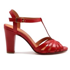 Sandales | JULES & JENN Sandales Talon Brides Cuir Rouge