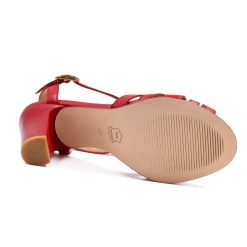 Sandales | JULES & JENN Sandales Talon Brides Cuir Rouge