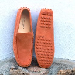 Mocassins | JULES & JENN Mocassins Cuir Daim Orange