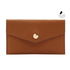 Petite Maroquinerie | JULES & JENN Pochette Enveloppe Cuir Upcycle Camel