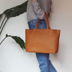 Sacs A Main | JULES & JENN Sac Cabas Cuir Souple Graine Camel