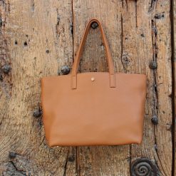 Sacs A Main | JULES & JENN Sac Cabas Cuir Souple Graine Camel