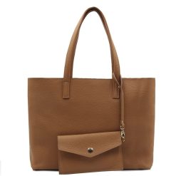 Sacs A Main | JULES & JENN Sac Cabas Cuir Souple Graine Camel