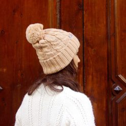 Bonnets | JULES & JENN Bonnet Pompon Laine Camel