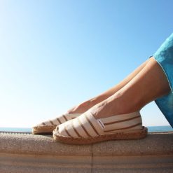 Espadrilles | JULES & JENN Espadrilles Toile Coton Blanc Beige Blanc/Beige