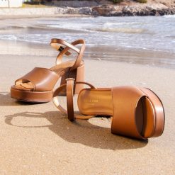 Sandales | JULES & JENN Sandales Plateforme Cuir Camel