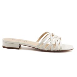 Sandales | JULES & JENN Mules Plates Brides Cuir Blanc