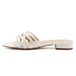 Sandales | JULES & JENN Mules Plates Brides Cuir Blanc