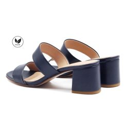 Sandales | JULES & JENN Mules Talon Bandeau Fibre Pomme Bleue Bleu Marine