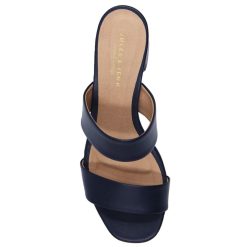 Sandales | JULES & JENN Mules Talon Bandeau Fibre Pomme Bleue Bleu Marine