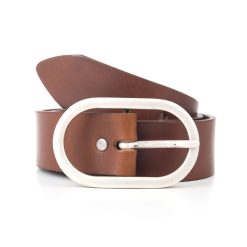 Ceintures | JULES & JENN Ceinture Large Cuir Marron Cognac