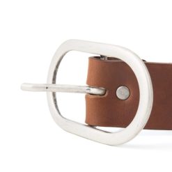 Ceintures | JULES & JENN Ceinture Large Cuir Marron Cognac