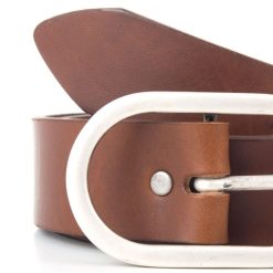 Ceintures | JULES & JENN Ceinture Large Cuir Marron Cognac