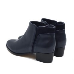 Bottines & Bottes | JULES & JENN Bottines Moyen Talon Cuir Bleu Bleu Marine