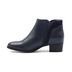 Bottines & Bottes | JULES & JENN Bottines Moyen Talon Cuir Bleu Bleu Marine