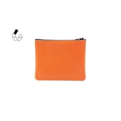 Petite Maroquinerie | JULES & JENN Pochette Cuir Graine Upcycle Petit Modele Orange