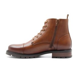 Boots | JULES & JENN Ranger Boots Cuir Graine Camel