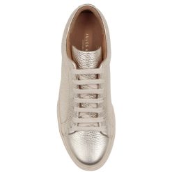 Baskets | JULES & JENN Tennis Lacet Cuir Graine Metallise Dore