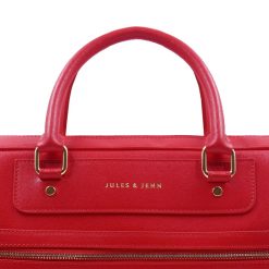 Sacs A Main | JULES & JENN Sacoche Cuir Grave Rouge