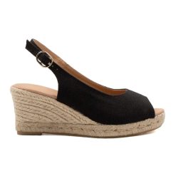 Sandales | JULES & JENN Espadrilles Slingback Recyclees Es Noir