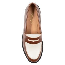 Mocassins & Derbies | JULES & JENN Mocassins Cuir Blanc Cognac