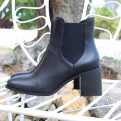 Bottines & Bottes | JULES & JENN Bottines Chelsea Talon Cuir Noir