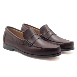 Mocassins | JULES & JENN Mocassins Urbains Cuir Graine Marron