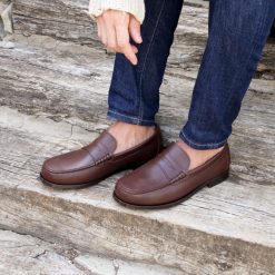 Mocassins | JULES & JENN Mocassins Urbains Cuir Graine Marron