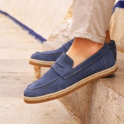 Mocassins | JULES & JENN Mocassins Espadrilles Cuir Bleu