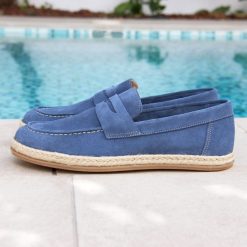 Mocassins | JULES & JENN Mocassins Espadrilles Cuir Bleu