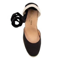 Sandales | JULES & JENN Espadrilles Compensees Recyclees Noir